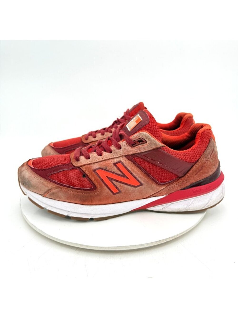 New Balance 990v5 Men Size 12D M990MS5 Mambo Sauce Molten Lava Suede Shoes